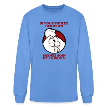 Take Care of Chicken 2 - Men's Long Sleeve T-Shirt - carolina blue - Front
