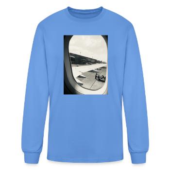 Wingview Mono Flight - Men's Long Sleeve T-Shirt - carolina blue - Front