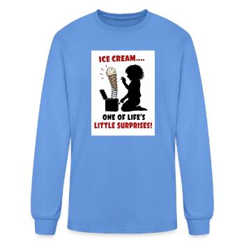 Funny Ice Cream Little Surprises Shirt - Men's Long Sleeve T-Shirt - carolina blue - Front