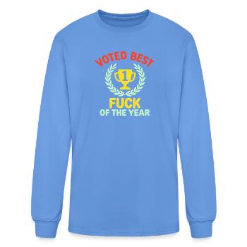 Voted Best Trophy of the Year - Men's Long Sleeve T-Shirt - carolina blue - Front