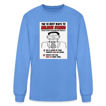 10 Best Ways to Relieve Stress - Men's Long Sleeve T-Shirt - carolina blue - Front