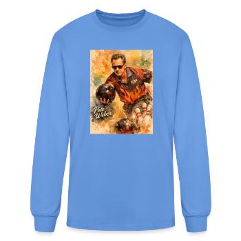 Pete Weber Bowling Blaze - Men's Long Sleeve T-Shirt - carolina blue - Front