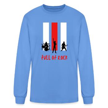 Black_White_and_Red_Concert_Band_T-shirt_Design - Men's Long Sleeve T-Shirt - carolina blue - Front