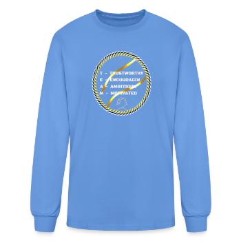 Motivational Trustworthy Acronym Design - Men's Long Sleeve T-Shirt - carolina blue - Front