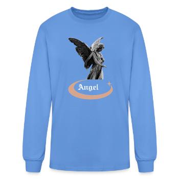 Celestial Angel Winged Figure - Men's Long Sleeve T-Shirt - carolina blue - Front