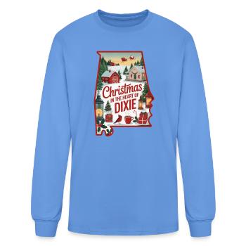 Alabama Christmas in the Heart of Dixie - Men's Long Sleeve T-Shirt - carolina blue - Front