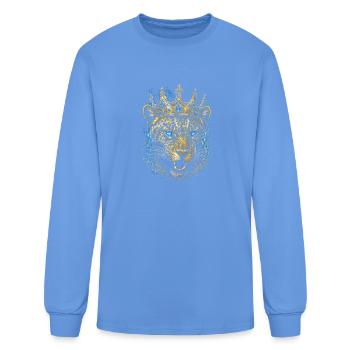 Golden Crowned Leopard - Men's Long Sleeve T-Shirt - carolina blue - Front