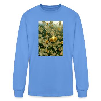 Golden Rain Wealth - Men's Long Sleeve T-Shirt - carolina blue - Front