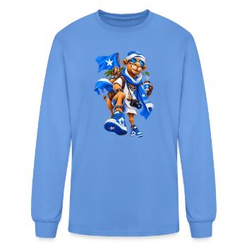 Somali Traveler – Pride on the Move - Men's Long Sleeve T-Shirt - carolina blue - Front
