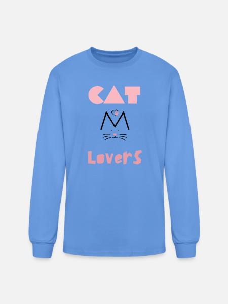 Cat lovers - Men's Long Sleeve T-Shirt - carolina blue