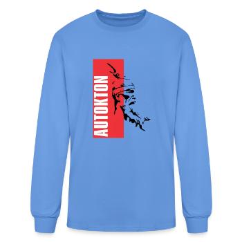 The Autochthonous people with national hero "Skand - Men's Long Sleeve T-Shirt - carolina blue - Front