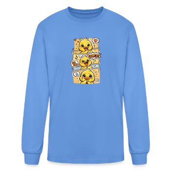 Sunny Duck Comic Strip Pop Art - Men's Long Sleeve T-Shirt - carolina blue - Front