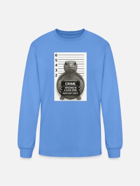 Crime Turtle Speeding Slow Zone - Men's Long Sleeve T-Shirt - carolina blue