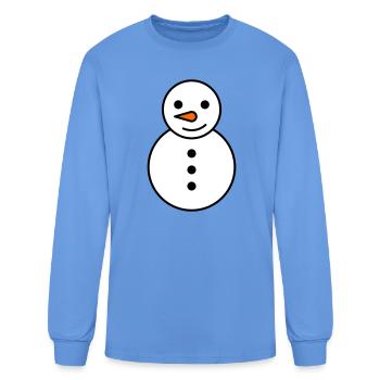 Snowman Icon - Men's Long Sleeve T-Shirt - carolina blue - Front