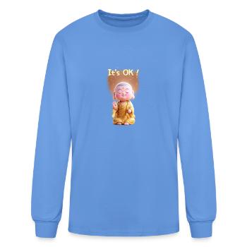 Its OK Baby Buddha - Men's Long Sleeve T-Shirt - carolina blue - Front