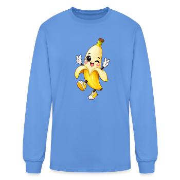 Banana Buddy Cheer - Men's Long Sleeve T-Shirt - carolina blue - Front