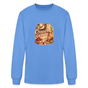 Cowgirl Summer Sunset - Men's Long Sleeve T-Shirt - carolina blue - Front