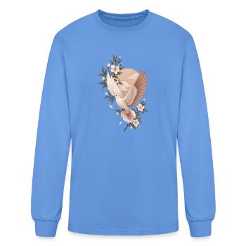 Dove Among Blossoms - Men's Long Sleeve T-Shirt - carolina blue - Front