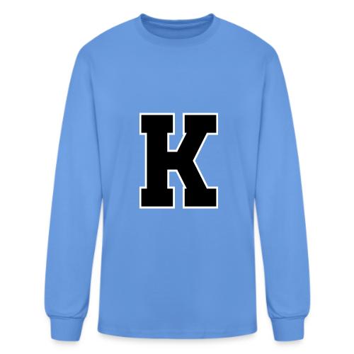 Varsity Letter K Collegiate Font Design - Men's Long Sleeve T-Shirt