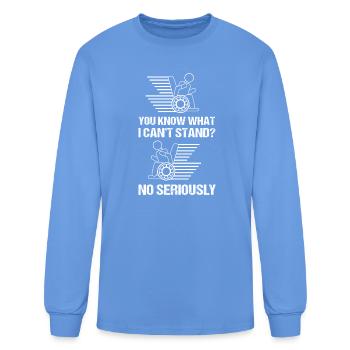 Wheelchair Bound Handicap Wheels - Men's Long Sleeve T-Shirt - carolina blue - Front