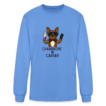 Champagne and Caviar - Men's Long Sleeve T-Shirt - carolina blue - Front