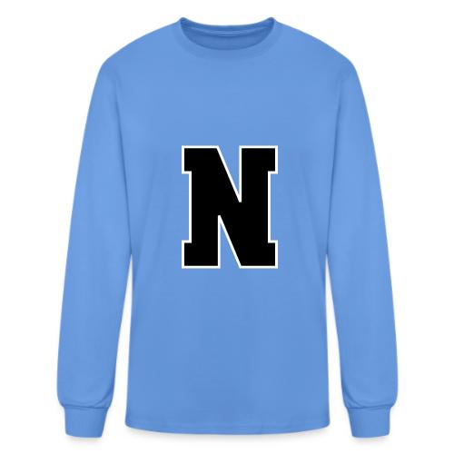 Varsity Letter N Athletic Font Graphic - Men's Long Sleeve T-Shirt