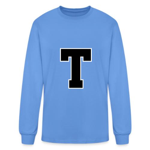 Varsity Letter T Athletic Font Design - Men's Long Sleeve T-Shirt