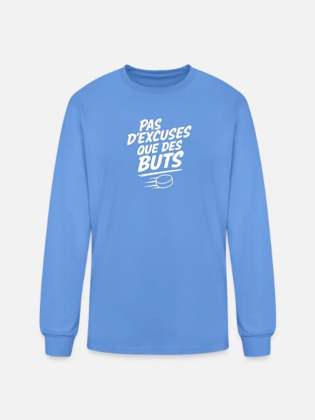 No excuses, only goals - Men's Long Sleeve T-Shirt - carolina blue