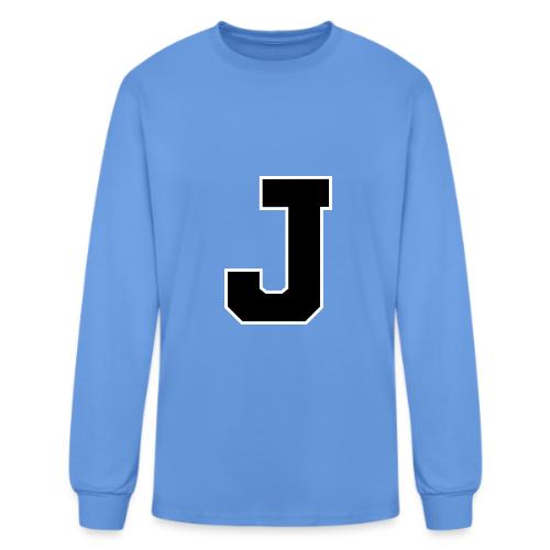 Varsity Letter J Athletic Alphabet Graphic - Men's Long Sleeve T-Shirt
