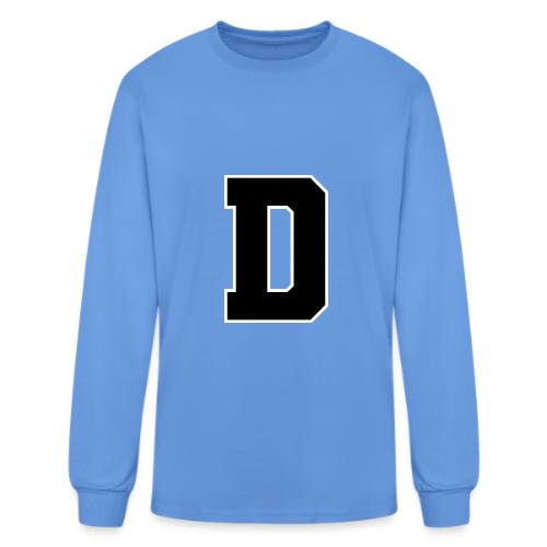 Varsity Letter D Athletic Alphabet Design - Men's Long Sleeve T-Shirt