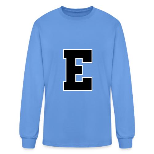 Varsity Letter E Collegiate Font Graphic - Men's Long Sleeve T-Shirt