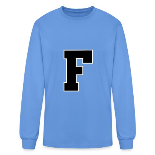 Varsity Letter F Athletic Monogram - Men's Long Sleeve T-Shirt