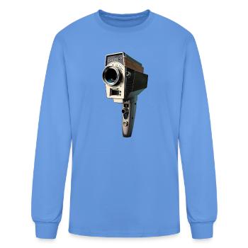 Vintage Polaroid Camera Illustration - Men's Long Sleeve T-Shirt - carolina blue - Front