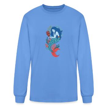 Greek Mermaid Amphora Sea Coral - Men's Long Sleeve T-Shirt - carolina blue - Front