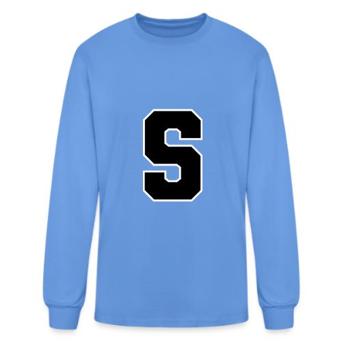 Varsity Letter S Collegiate Alphabet Art - Men's Long Sleeve T-Shirt