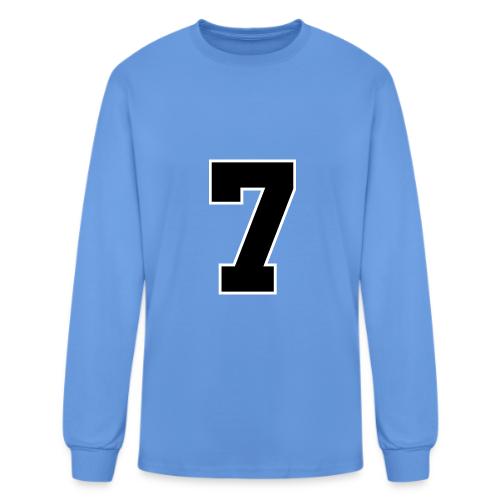 Varsity Number 7 Athletic Look - Men's Long Sleeve T-Shirt