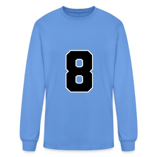 Varsity Number 8 College Style - Men's Long Sleeve T-Shirt