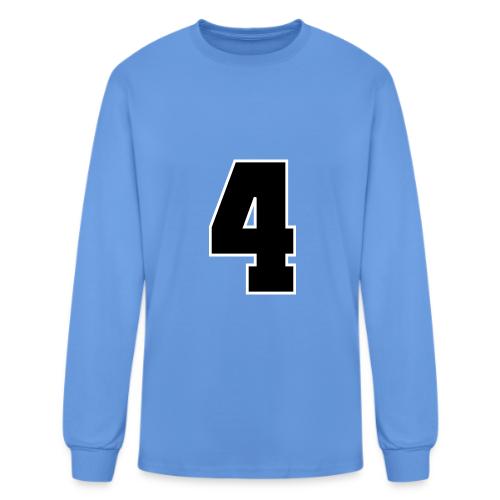 Varsity Number 4 College Style - Men's Long Sleeve T-Shirt