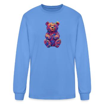 The Calculating Bear - Men's Long Sleeve T-Shirt - carolina blue - Front