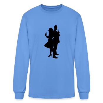 Mr. & Mrs. - Men's Long Sleeve T-Shirt - carolina blue - Front