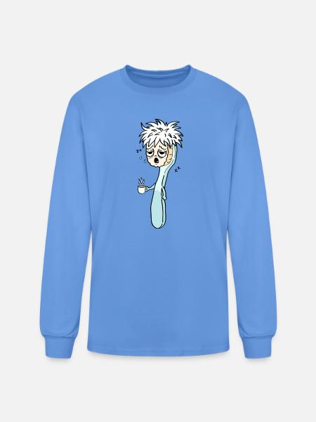 Exhausted toothbrush - Men's Long Sleeve T-Shirt - carolina blue