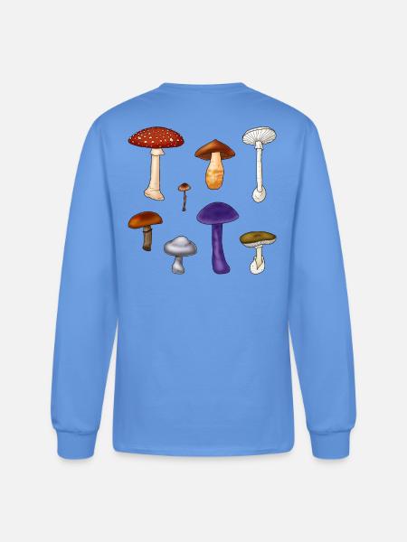 Poisonous Mushrooms - Men's Long Sleeve T-Shirt - carolina blue