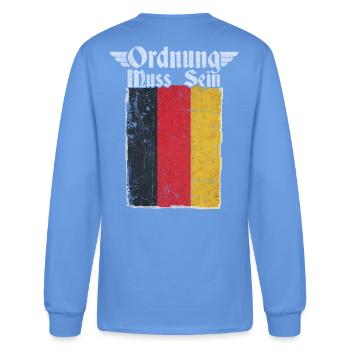 Ordnung Muss Sein - Men's Long Sleeve T-Shirt - carolina blue - Back