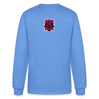 Neon Spiderweb Inferno - Men's Long Sleeve T-Shirt - carolina blue - Back