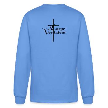 SEIZE THE TRUTH - Men's Long Sleeve T-Shirt - carolina blue - Back