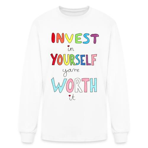 Invest in Yourself you're Worth it - Men's Long Sleeve T-Shirt