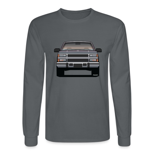 Design Icon: American Bowtie Silver Urban Truck - Men's Long Sleeve T-Shirt