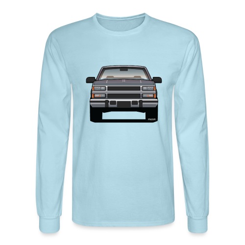 Design Icon: American Bowtie Silver Urban Truck - Men's Long Sleeve T-Shirt