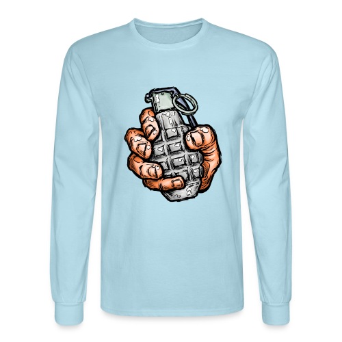 Hand Grenade In Comics Style - Men's Long Sleeve T-Shirt