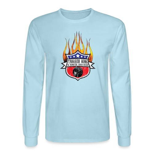 Distressed Trigger King RC With Flames - Men's Long Sleeve T-Shirt